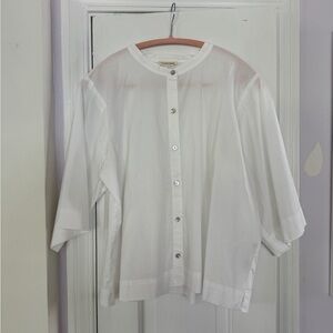 NWOT Eileen Fisher White Blouse (L)